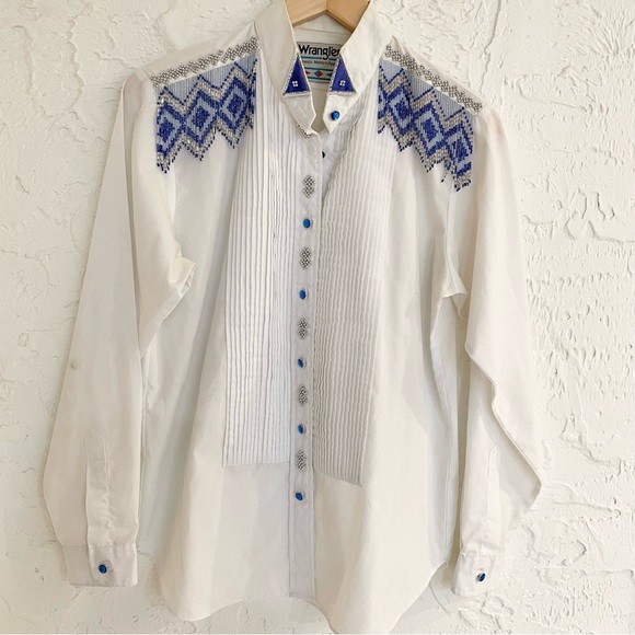 Wrangler Tops - Rare Vintage 80s Wrangler Authentic Western Apparel Button Down Blouse